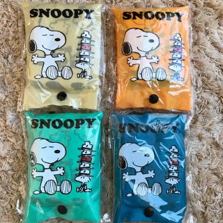 スヌーピー(SNOOPY)の新品 スヌーピー フック付き エコバッグ コンビニバッグ ベージュ(エコバッグ)