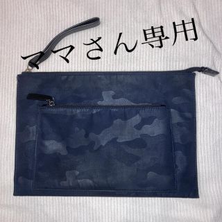 ザラ(ZARA)の【美品】ZARA ザラ クラッチバッグ ネイビー(セカンドバッグ/クラッチバッグ)