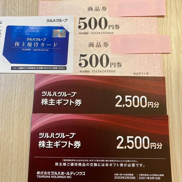 ツルハ　株主優待　賞品券　6000円優待券/割引券