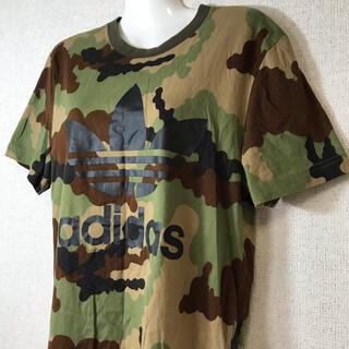 アディダス(adidas)の【希少】adidas アディダス 迷彩柄 カモフラ ビッグロゴ Tシャツ　S(Tシャツ(半袖/袖なし))