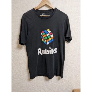 ユニクロ(UNIQLO)のユニクロ UNIQLO Tシャツ Rubik's ルービックキューブ　ブラック黒(Tシャツ/カットソー(半袖/袖なし))