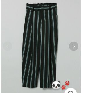 ジーナシス(JEANASIS)のムジガラワイドテーパートラウザー  新品 🐼🐾  ジーナシス(クロップドパンツ)