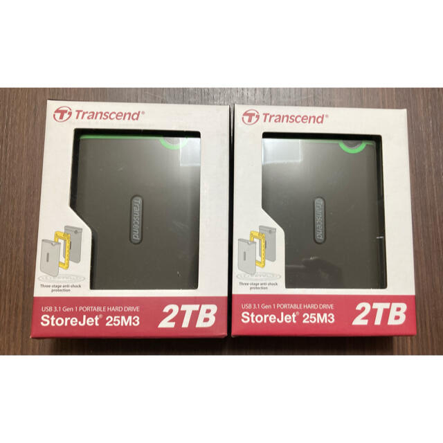 インターフェイス新品未開封　2個セット　Transcend HDD 2TB ハードディスク