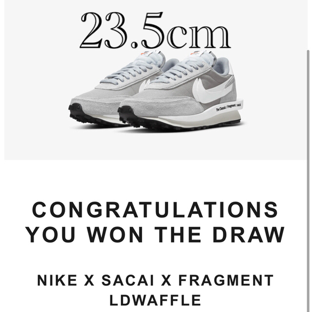 nike × sacai × fragment  サカイ　フラグメント　23.5