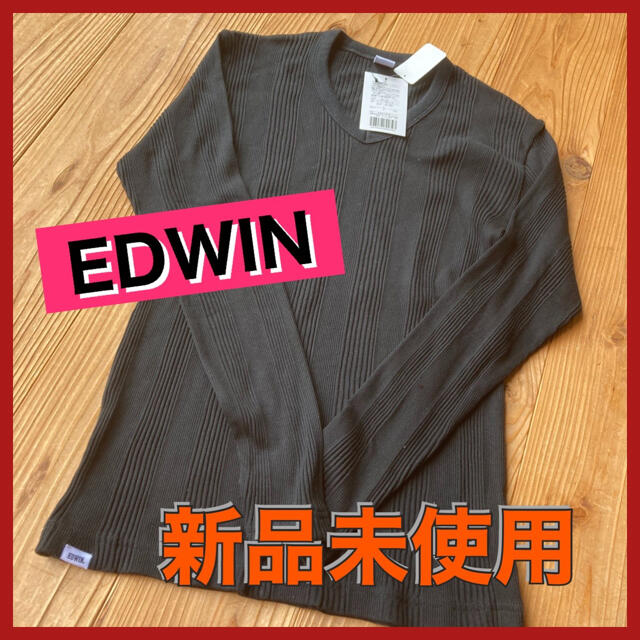 EDWIN(エドウィン)の新品未使用タグ付き　EDWIN カットソー　ブラック メンズのトップス(Tシャツ/カットソー(七分/長袖))の商品写真