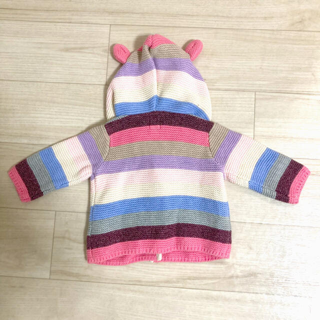 babyGAP(ベビーギャップ)のbaby GAP ベビーギャップ　クマの耳　カーディガン 50  キッズ/ベビー/マタニティのベビー服(~85cm)(カーディガン/ボレロ)の商品写真