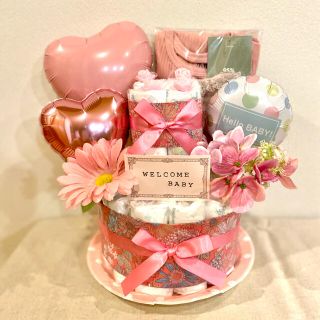 エイチアンドエム(H&M)のa.mama様専用ページおむつケーキ　オムツケーキ　出産祝い　H&M ロンパース(ベビー紙おむつ)