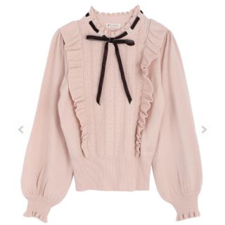 アクシーズファム(axes femme)のアクシーズファム　トップス　リボン　フリル　ピンク(カットソー(長袖/七分))