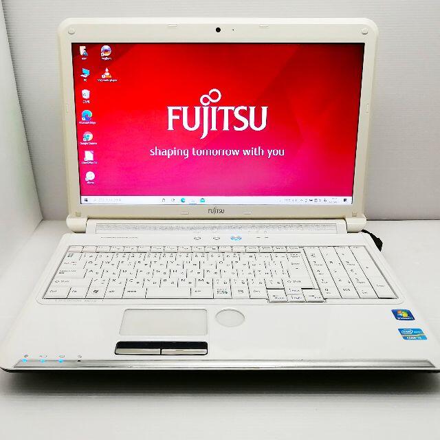 富士通 ノートパソコン core i3 Win10 大容量750GB750GB光学ドライブ