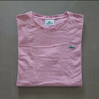 ラコステ(LACOSTE)のLACOSTE ラコステ Ｔシャツ ピンク M サイズ3(Tシャツ/カットソー(半袖/袖なし))