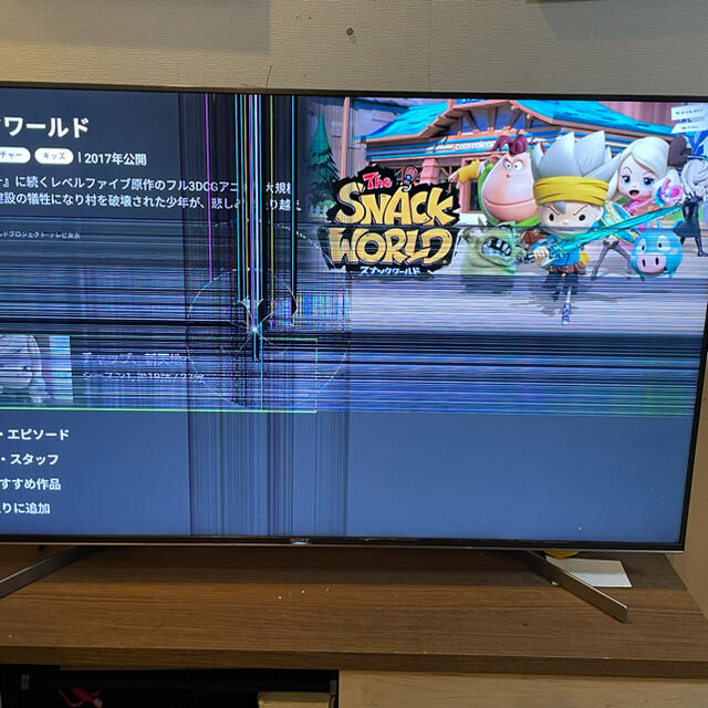 BRAVIA(ブラビア)のSONY BRAVIA 55型 画面割れ ジャンク品 スマホ/家電/カメラのテレビ/映像機器(テレビ)の商品写真