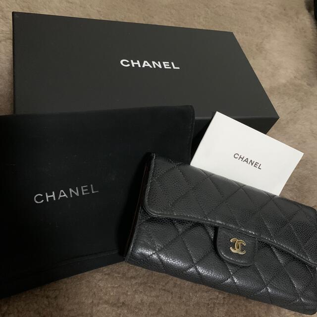 世界有名な CHANEL - CHANEL 難有 キャビアスキン 長財布 マトラッセ