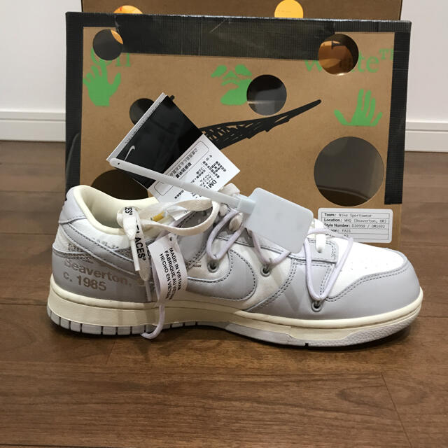 靴/シューズNIKE × off-white DUNK LOW LOT 49 28cm