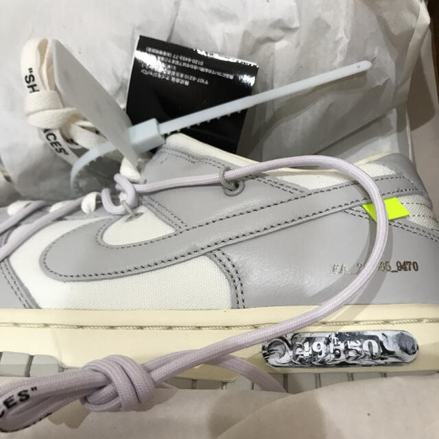 NIKE(ナイキ)のNIKE × off-white DUNK LOW LOT 49 28cm メンズの靴/シューズ(スニーカー)の商品写真