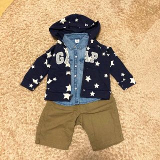 ベビーギャップ(babyGAP)のGAP デニムシャツ　パーカー(トレーナー)