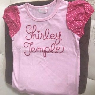 シャーリーテンプル(Shirley Temple)の新品　そでドットピンクカットソー （ピンク 110 cm）未使用(Tシャツ/カットソー)