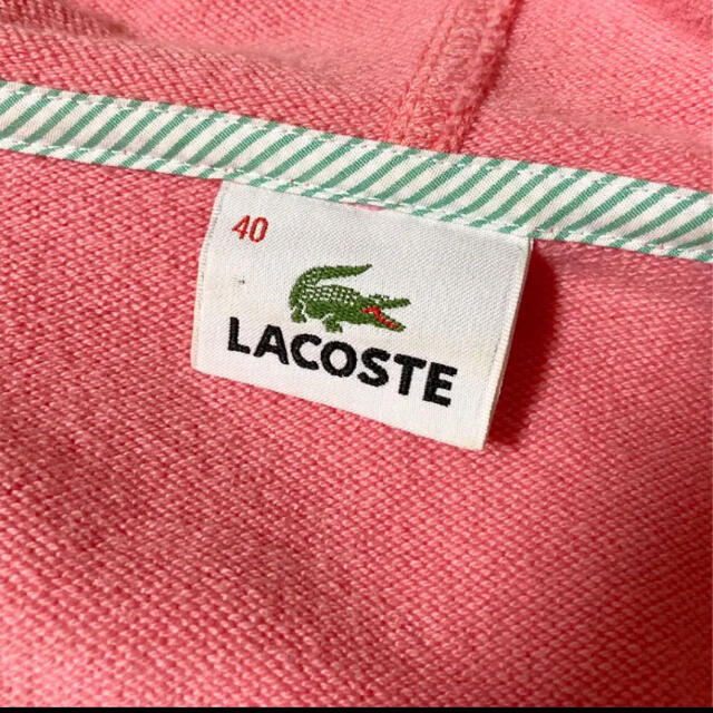 LACOSTE(ラコステ)のラコステ　パーカー　ジャンパー  レディース  ピンク　40 M 秋 レディースのトップス(パーカー)の商品写真