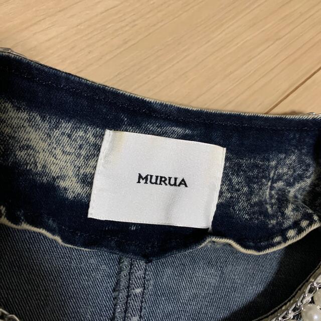 MURUA(ムルーア)のムルーア  難有　デニムジャケット　M 中古　ボレロ　美品　MURUA レディースのジャケット/アウター(Gジャン/デニムジャケット)の商品写真