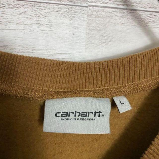 carhartt(カーハート)の【アースカラー】カーハートWIP ブラウン　刺繍ロゴ　ワンポイント　スウェット メンズのトップス(スウェット)の商品写真