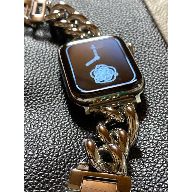 アップルウォッチ 最高級シルバーチェーンブレスレット　ベルト　サイズカラー各種 レディースのファッション小物(腕時計)の商品写真