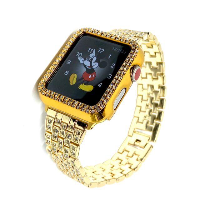 アップルウォッチ 最高ランクダイヤカバーバンドセット　コマ調整器付 サイズ各種 レディースのファッション小物(腕時計)の商品写真