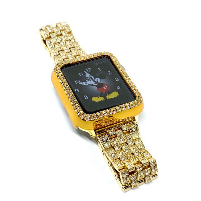 アップルウォッチ 最高ランクダイヤカバーバンドセット　コマ調整器付 サイズ各種 レディースのファッション小物(腕時計)の商品写真
