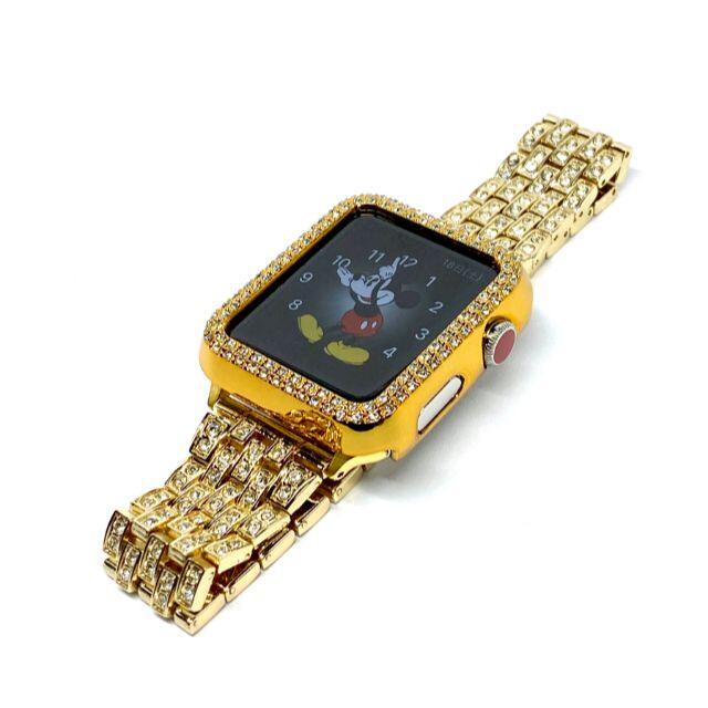 アップルウォッチ 最高ランクダイヤカバーバンド　コマ調整器付 サイズ各種 レディースのファッション小物(腕時計)の商品写真