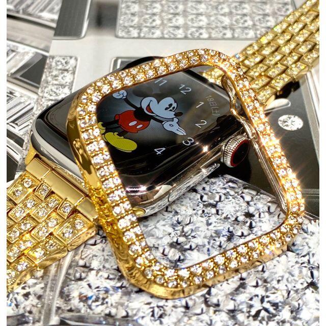 アップルウォッチ 最高ランクダイヤカバー＆バンドセットコマ調整器 サイズ各種 レディースのファッション小物(腕時計)の商品写真