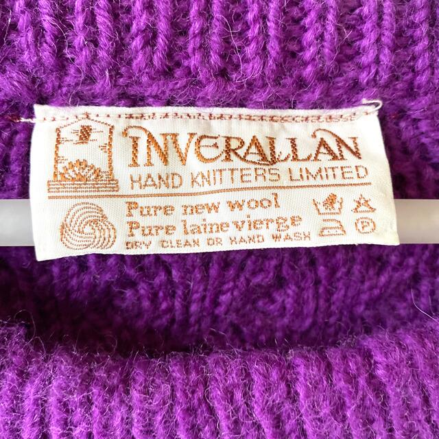 INVERALLAN(インバーアラン)の【INVERALLAN】インバーアラン クルーネックニット パープル 美品 レア メンズのトップス(ニット/セーター)の商品写真