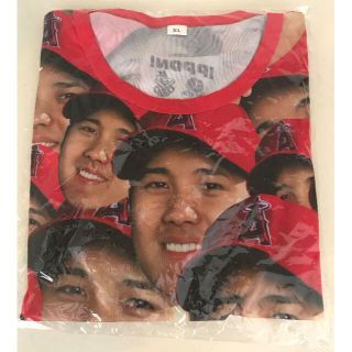 【2021/8/11球場配布】大谷翔平　顔だらけTシャツ(記念品/関連グッズ)