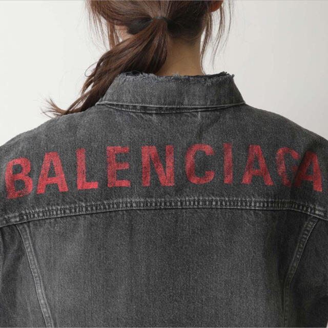 【レア】BALENCIAGA バレンシアガ　バッグロゴデニムJKT ウィメンズ