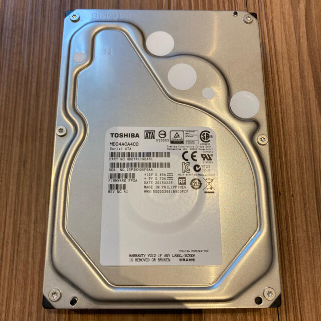 東芝 HDD MD04ACA400 [4TB SATA600 7200]