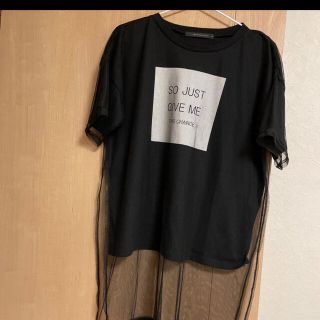 チュール　レース　Tシャツ(Tシャツ(半袖/袖なし))