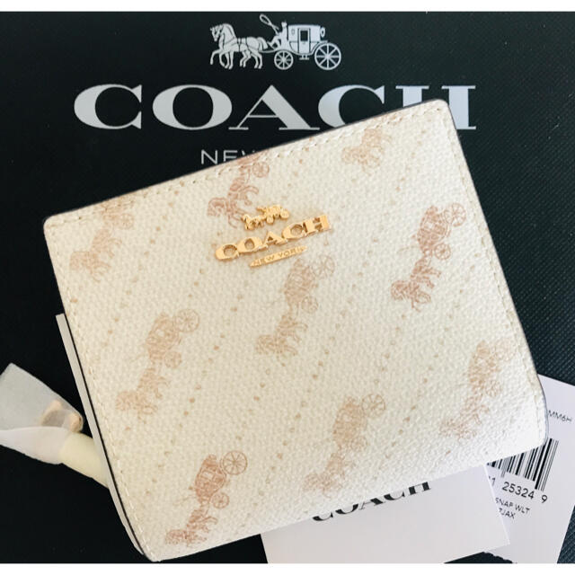 【COACH☆新品】完売品！ホース & キャリッジ！ブルー！入手困難！折り財布！