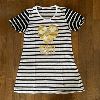 ユニクロ(UNIQLO)のユニクロ　Mickey Mouse ロングTシャツ（美品）(Tシャツ/カットソー(半袖/袖なし))