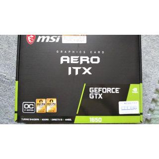 [ほぼ新品] MSI GTX 1650 AERO ITX 4G(PCパーツ)