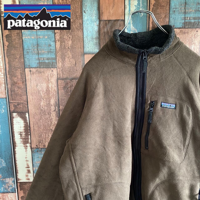 patagonia(パタゴニア)のパタゴニア　茶色フリース　ボアジャケット　古着女子　クラシック　アウター メンズのジャケット/アウター(ブルゾン)の商品写真