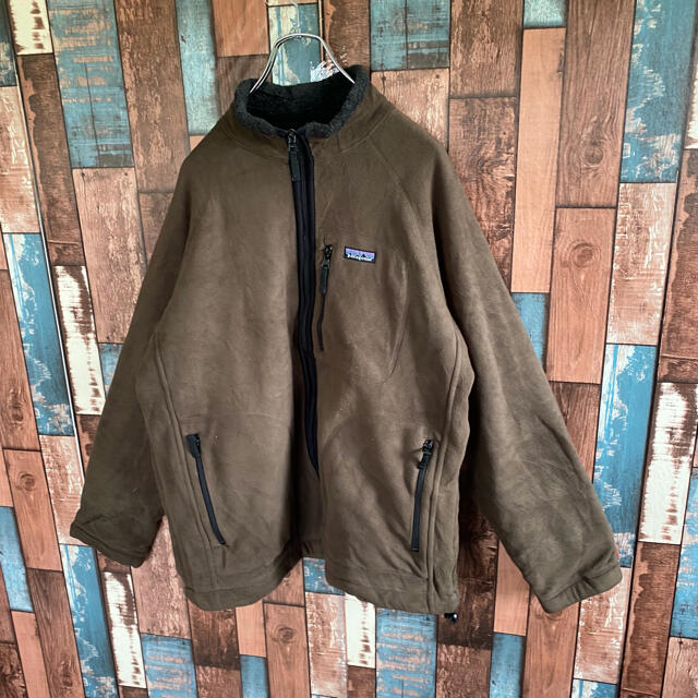 patagonia(パタゴニア)のパタゴニア　茶色フリース　ボアジャケット　古着女子　クラシック　アウター メンズのジャケット/アウター(ブルゾン)の商品写真