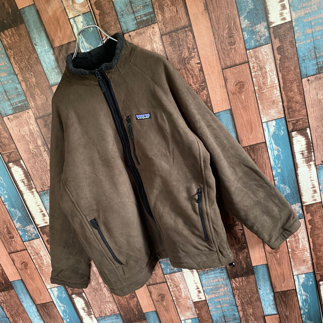 patagonia(パタゴニア)のパタゴニア　茶色フリース　ボアジャケット　古着女子　クラシック　アウター メンズのジャケット/アウター(ブルゾン)の商品写真