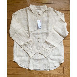 ユニクロ(UNIQLO)の【ユニクロ】プレミアムリネンストライプシャツ（長袖）(シャツ/ブラウス(長袖/七分))