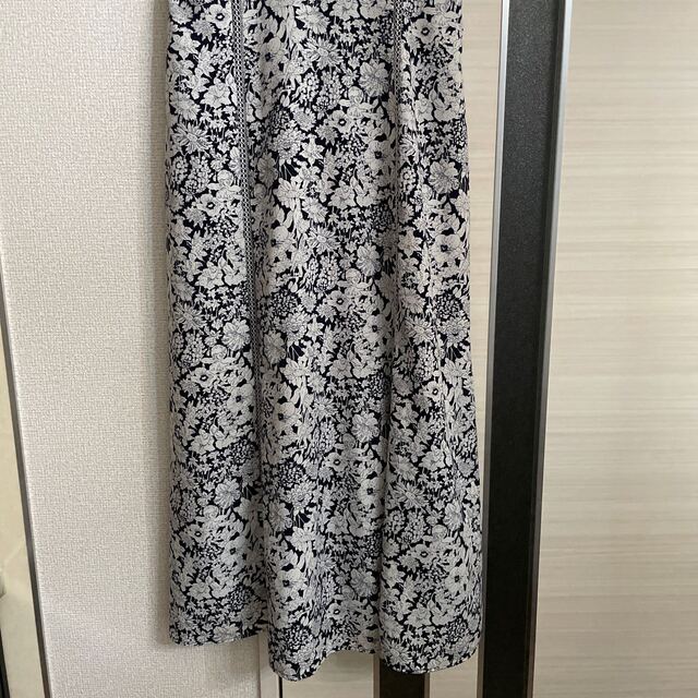 herlipto♡ Lace Trimmed Floral Dress navy