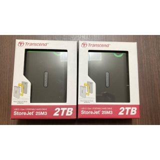 トランセンド(Transcend)のしょう様専用　新品未開封　2個セット　HDD 2TB ハードディスク(PC周辺機器)