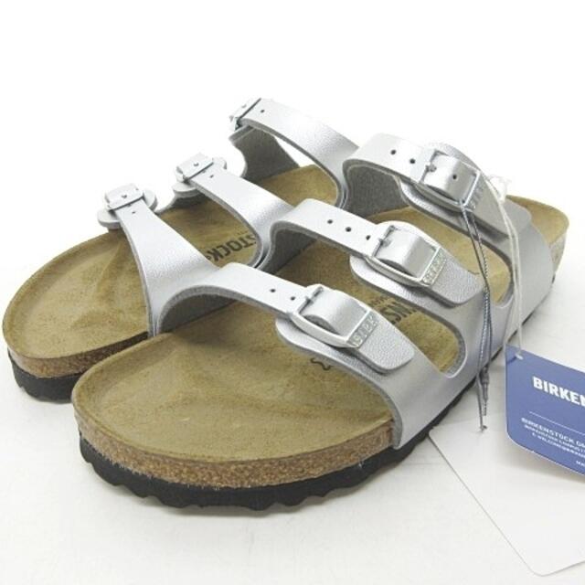 BIRKENSTOCK(ビルケンシュトック)のビルケンシュトック フロリダ サンダル フラット ぺたんこ シルバー 37 24 レディースの靴/シューズ(サンダル)の商品写真