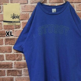 ステューシー(STUSSY)の《ステューシー》オールドタグ　USA製　ビッグサイズ　ブルー　ビッグロゴ(Tシャツ/カットソー(半袖/袖なし))