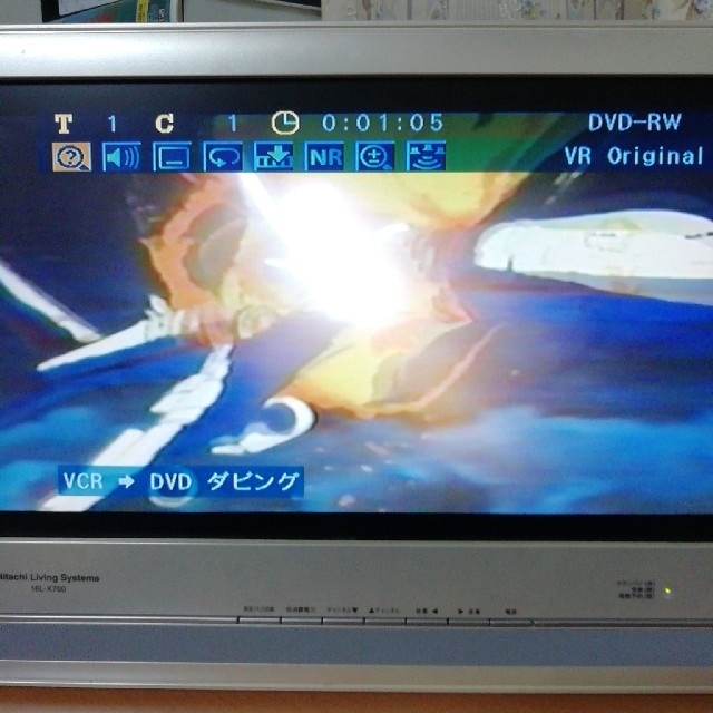 東芝(トウシバ)の東芝 DVD一体型VHSビデオデッキ【D-VR7】 スマホ/家電/カメラのテレビ/映像機器(DVDレコーダー)の商品写真