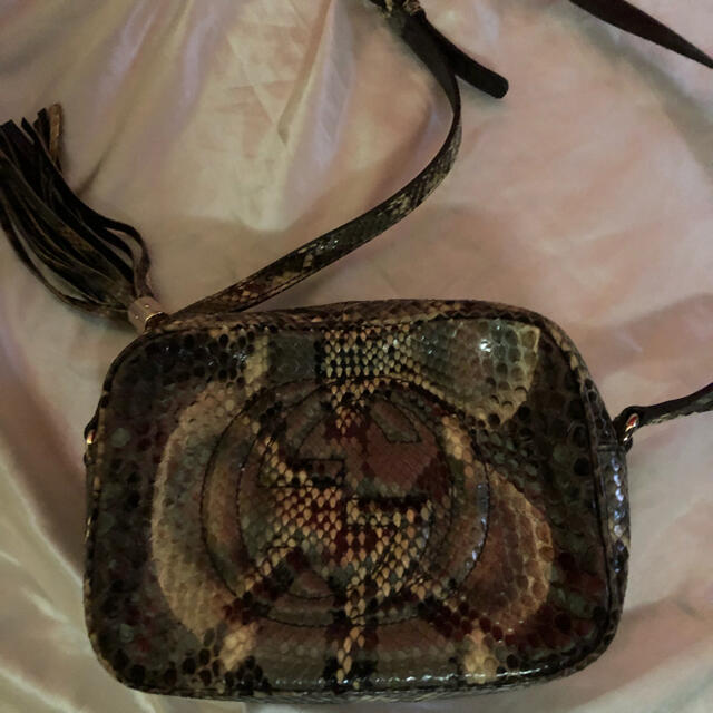 おすすめ G - グッチミニショルダーバッグパイソン希少の通販 e