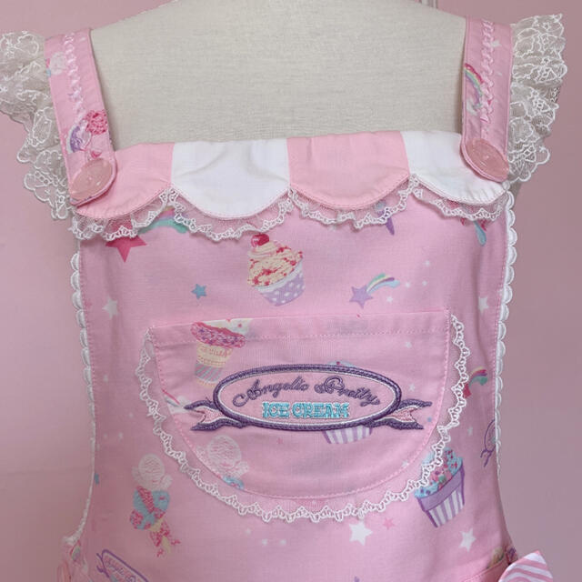 Angelic Pretty(アンジェリックプリティー)のMilky Planetサロペット・靴下2点セット レディースのワンピース(ひざ丈ワンピース)の商品写真