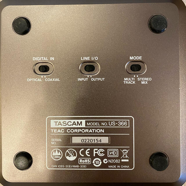 TASCAM US-366 オーディオインターフェイス 楽器のDTM/DAW(オーディオインターフェイス)の商品写真