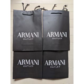 アルマーニ(Armani)のARMANI アルマーニ アウトレット ショッパー 紙袋 4枚セット■未使用(ショップ袋)