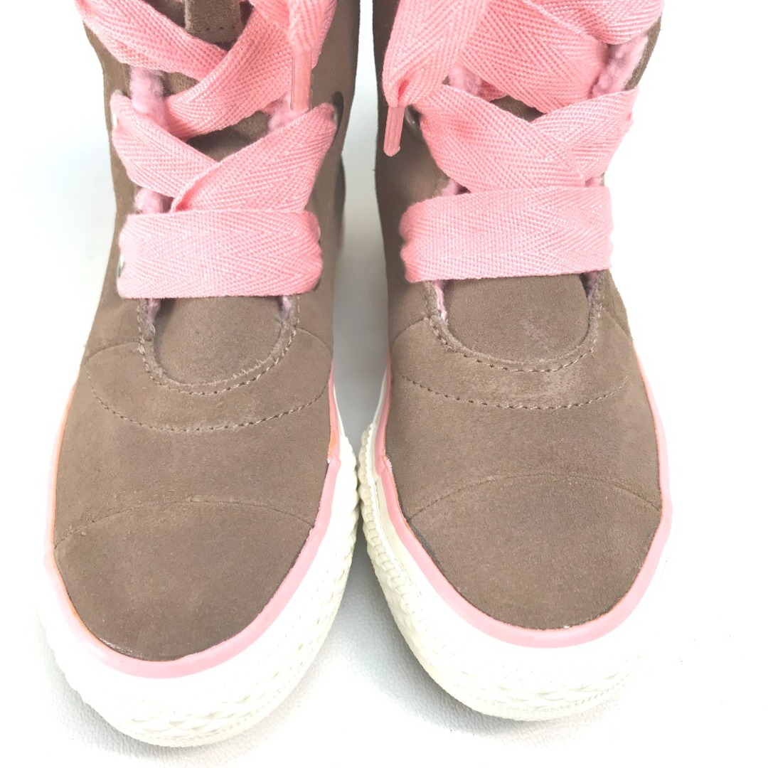 CONVERSE(コンバース)のコンバース CONVERSE オールスター ジュニア ブーツ スエード ブラウン/ピンク 未使用 キッズ/ベビー/マタニティのキッズ靴/シューズ(15cm~)(ブーツ)の商品写真